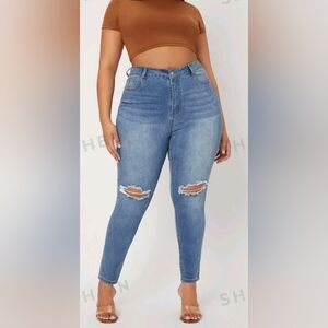 Distressed Skinny Jeans- Size 12
